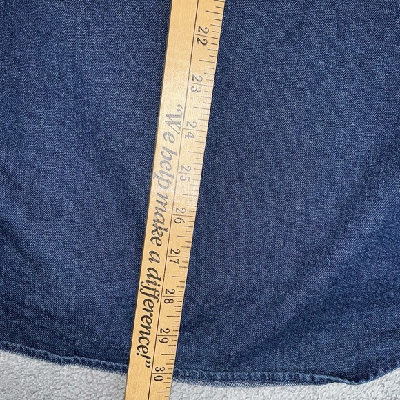 Vintage Columbia Denim Patch Shooting Hunting Button Up Mens M Embroidered‎ Buck - Picture 8 of 9